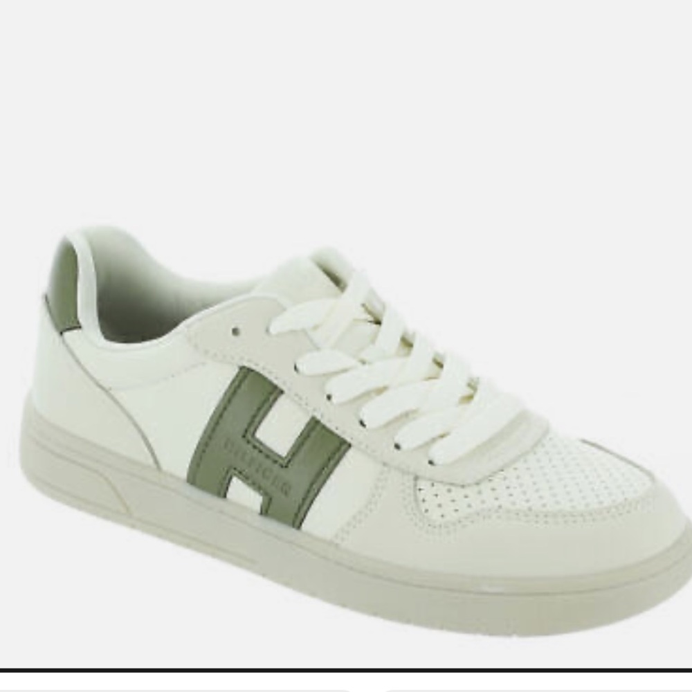 Tommy Hilfiger Women's Veniz Sneaker Cream/Green - Size 7
